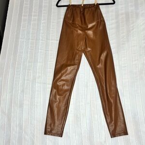 Wilfred Free Tan Faux Leather Pants